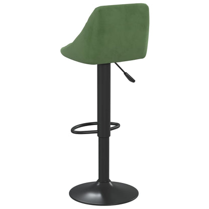 Tabourets de bar lot de 2 vert foncé velours