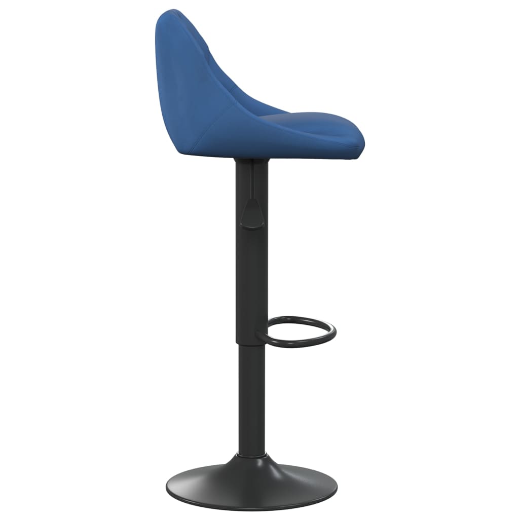 Tabourets de bar lot de 2 bleu velours