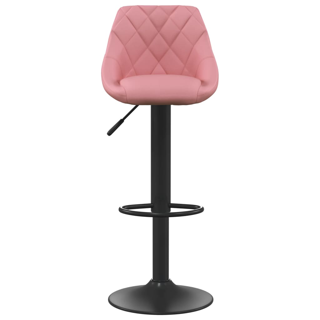 Tabourets de bar lot de 2 rose velours