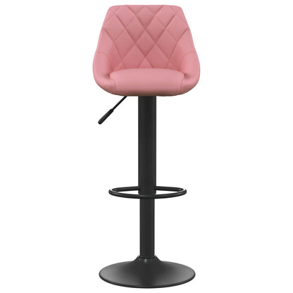 Tabourets de bar lot de 2 rose velours