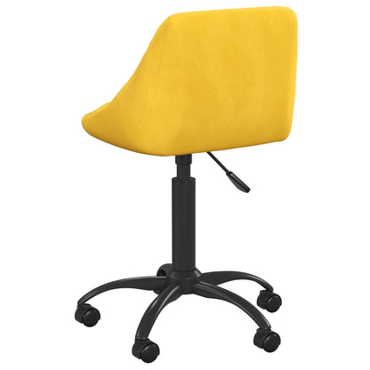 Chaise de salle à manger Jaune moutarde Velours