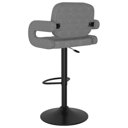 Tabourets de bar lot de 2 gris clair tissu