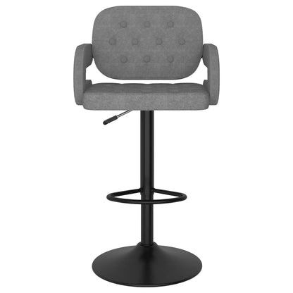 Tabourets de bar lot de 2 gris clair tissu