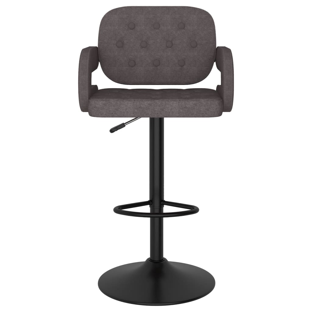 Tabourets de bar lot de 2 taupe tissu