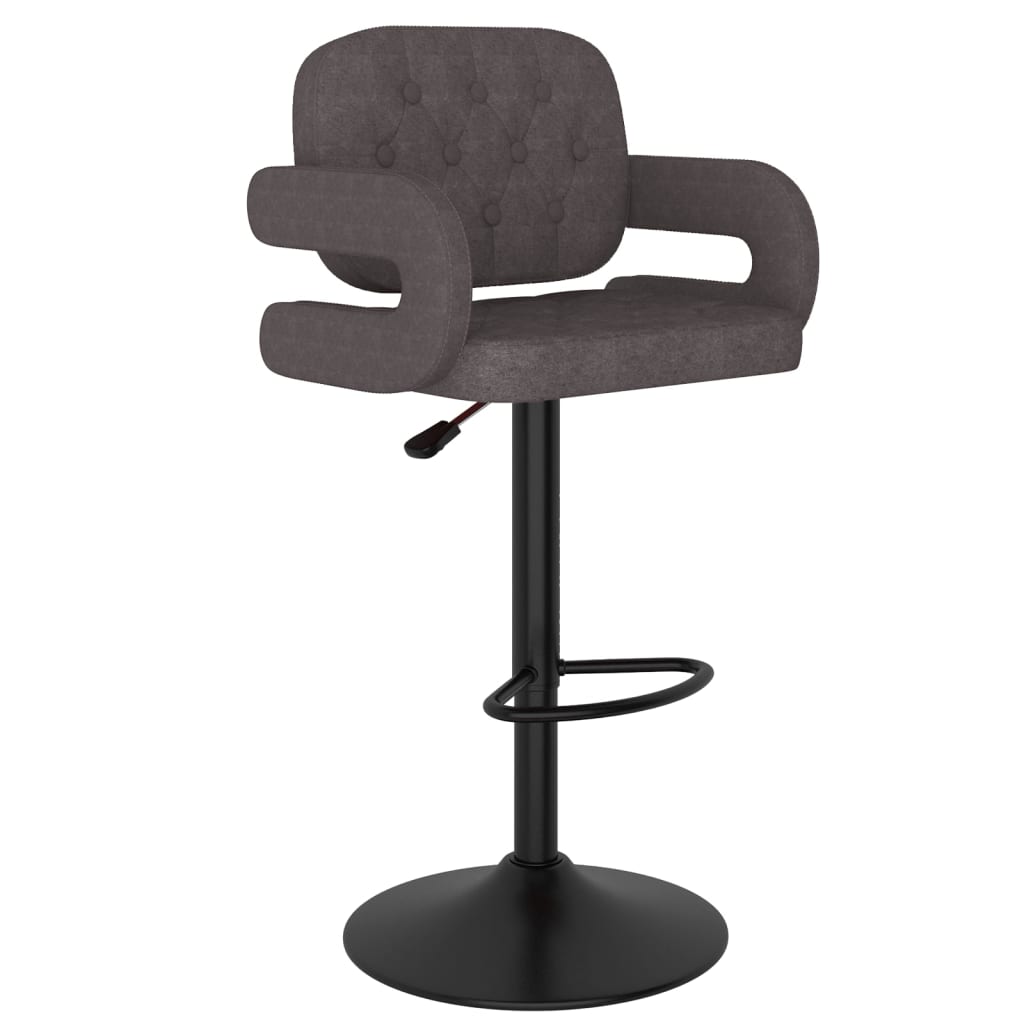 Tabourets de bar lot de 2 taupe tissu