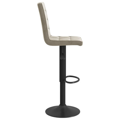 Tabouret de bar Gris clair Velours