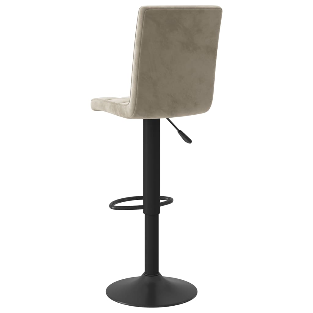 Tabouret de bar Gris clair Velours