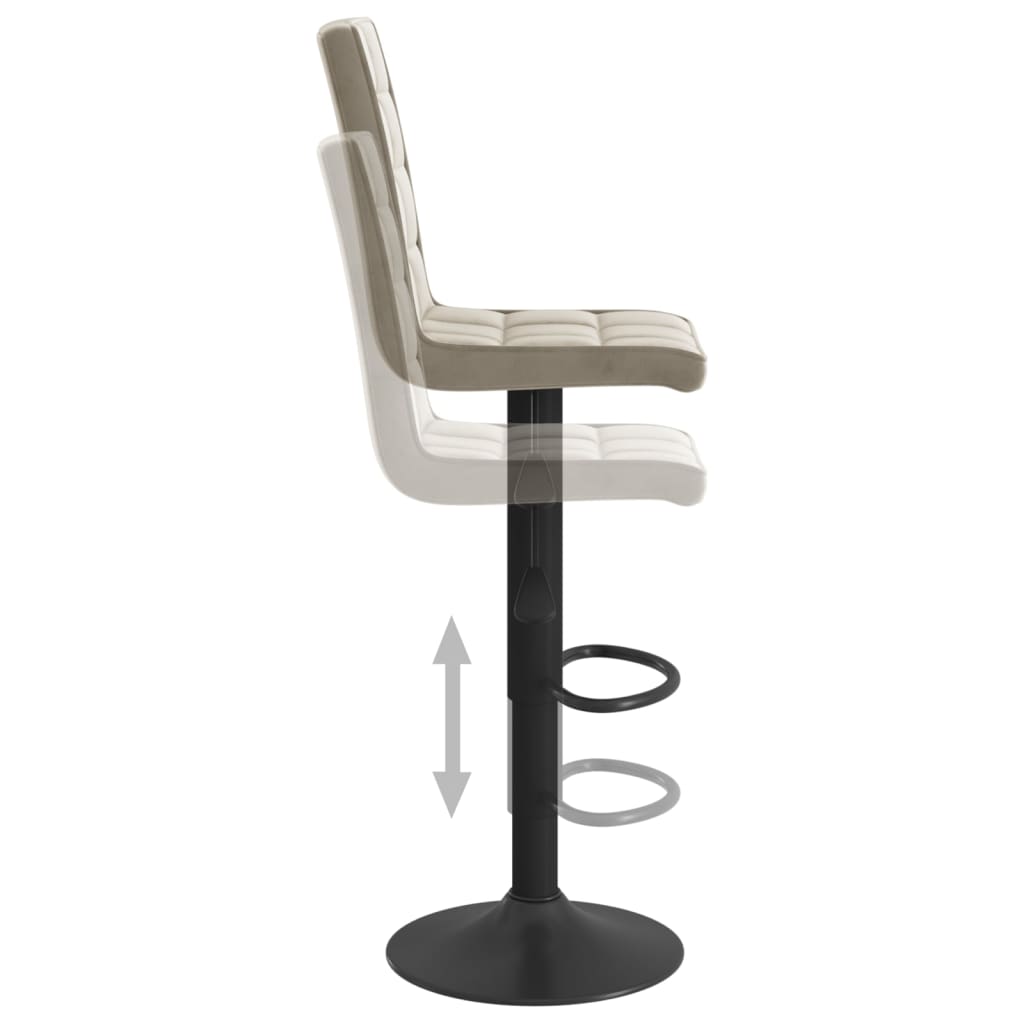 Tabouret de bar Gris clair Velours