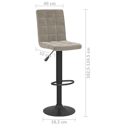 Tabouret de bar Gris clair Velours