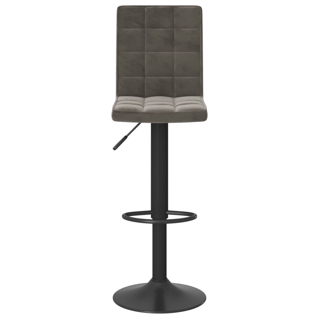 Tabouret de bar Gris foncé Velours