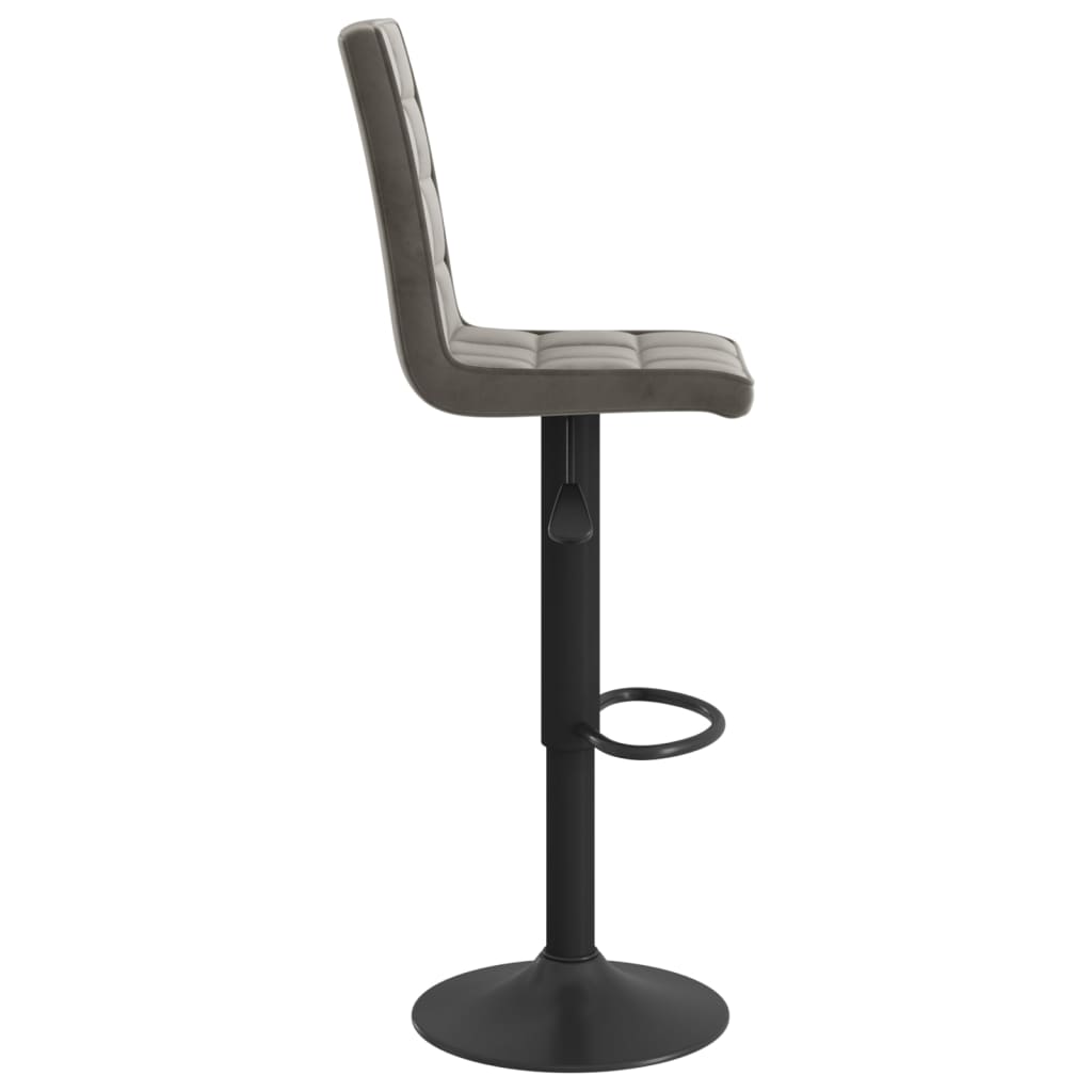 Tabouret de bar Gris foncé Velours