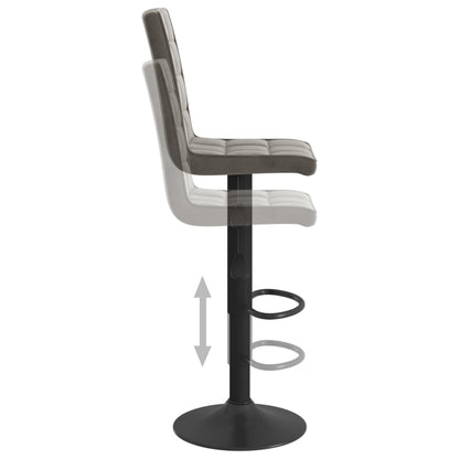 Tabouret de bar Gris foncé Velours