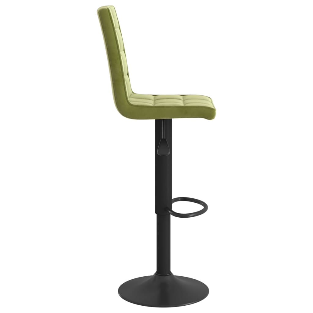 Tabourets de bar lot de 2 vert clair velours