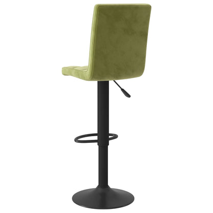 Tabourets de bar lot de 2 vert clair velours