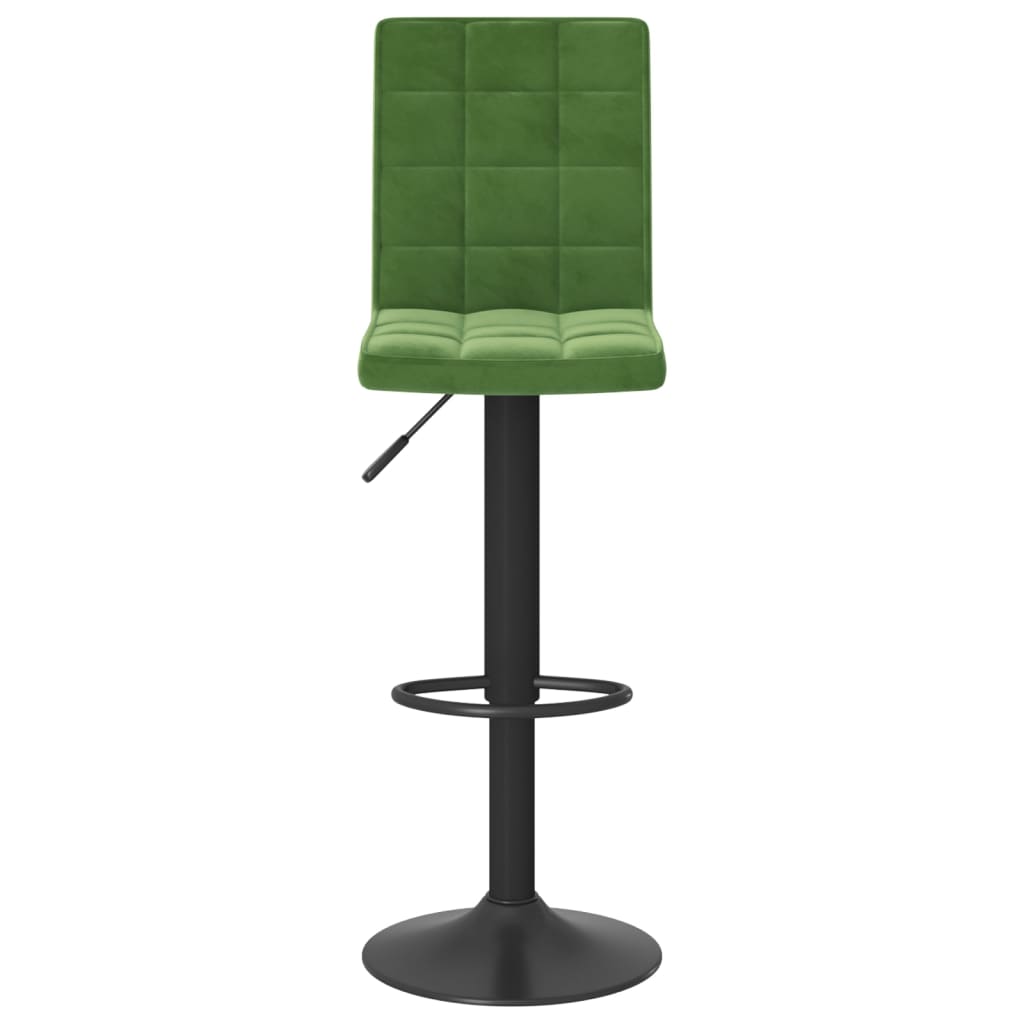 Tabourets de bar lot de 2 vert foncé velours