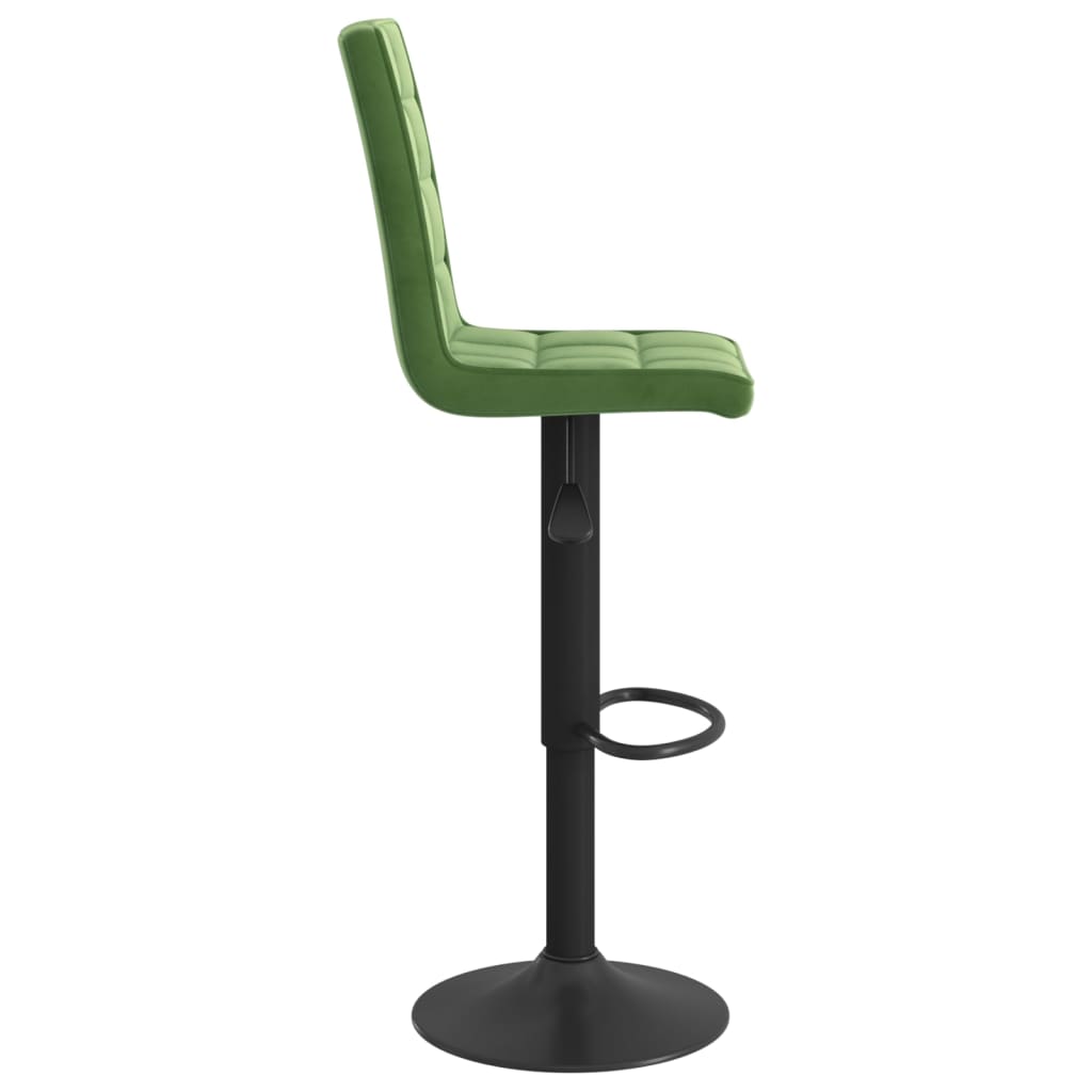 Tabourets de bar lot de 2 vert foncé velours