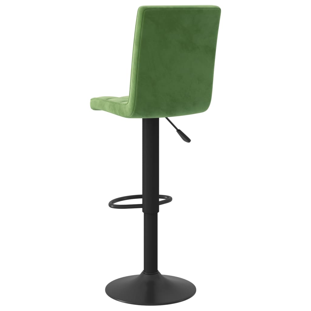 Tabourets de bar lot de 2 vert foncé velours