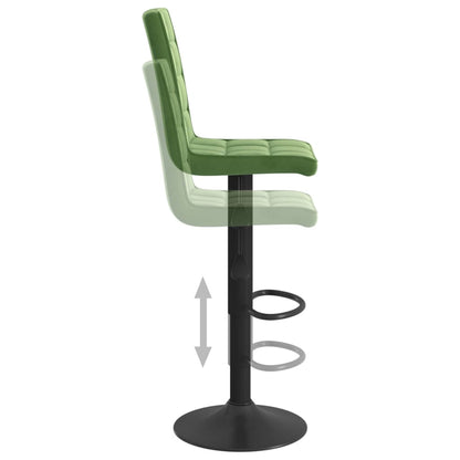 Tabourets de bar lot de 2 vert foncé velours