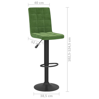 Tabourets de bar lot de 2 vert foncé velours