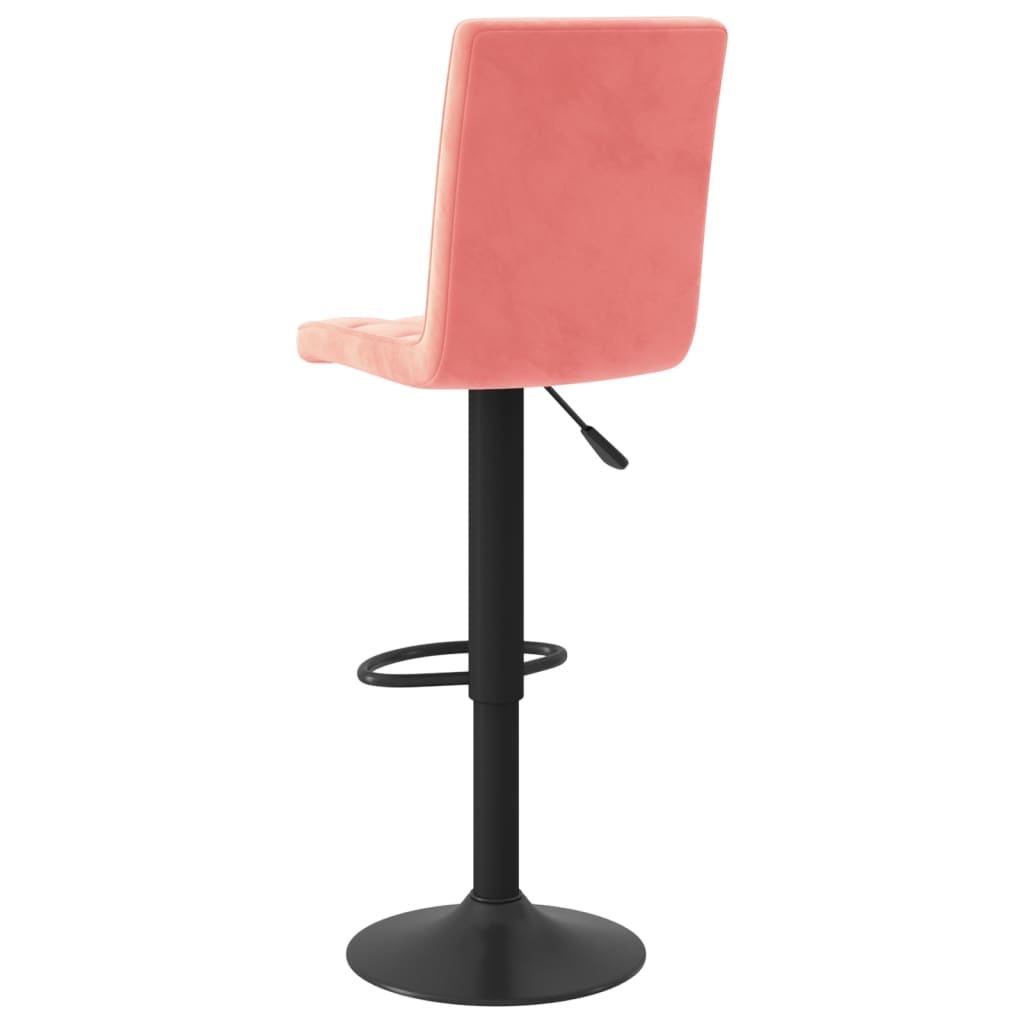 Tabourets de bar lot de 2 rose velours