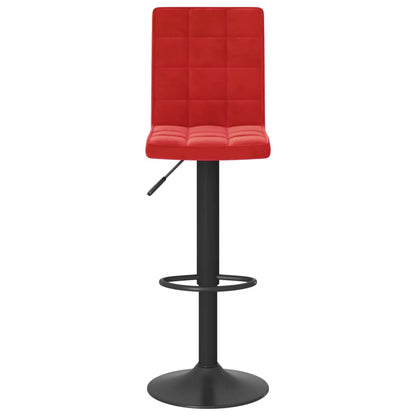 Tabourets de bar lot de 2 rouge bordeaux velours