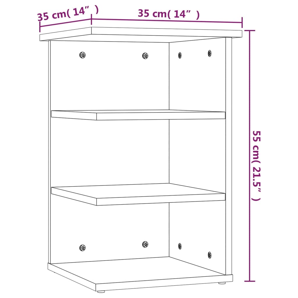 Armoire latérale Chêne sonoma 35x35x55 cm Aggloméré