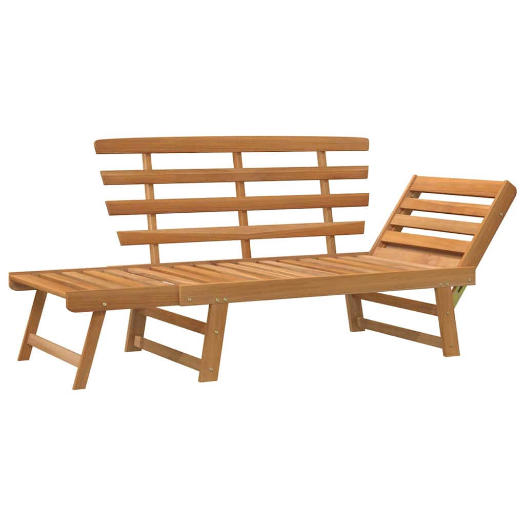 Banc de jardin 2-en-1 190 cm Bois solide d'acacia