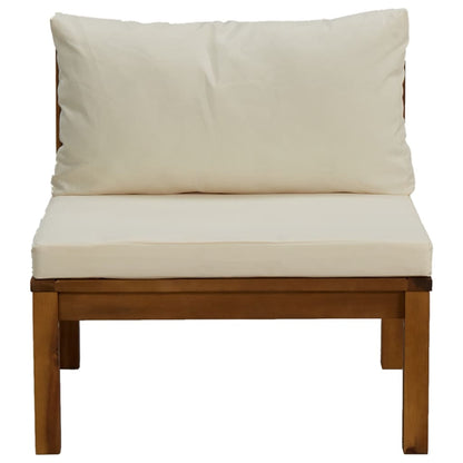 Canapé de milieu sectionnel avec coussin blanc crème Acacia