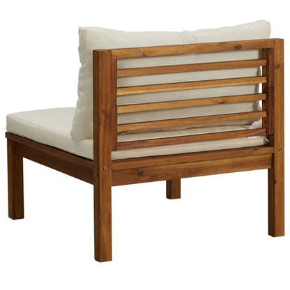 Canapé de milieu sectionnel avec coussin blanc crème Acacia