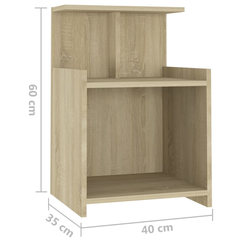 Table de chevet Chêne sonoma 40x35x60 cm Aggloméré