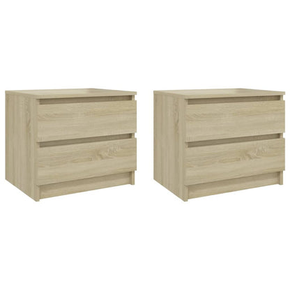 Tables de chevet 2 pcs Chêne sonoma 50x39x43,5 cm Aggloméré