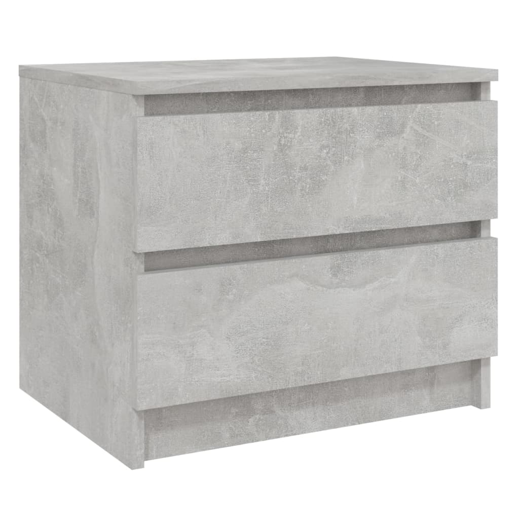 Table de chevet Gris béton 50x39x43,5 cm Aggloméré