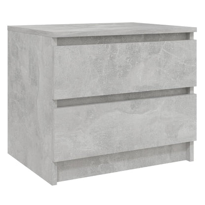 Tables de chevet 2 pcs Gris béton 50x39x43,5 cm Aggloméré