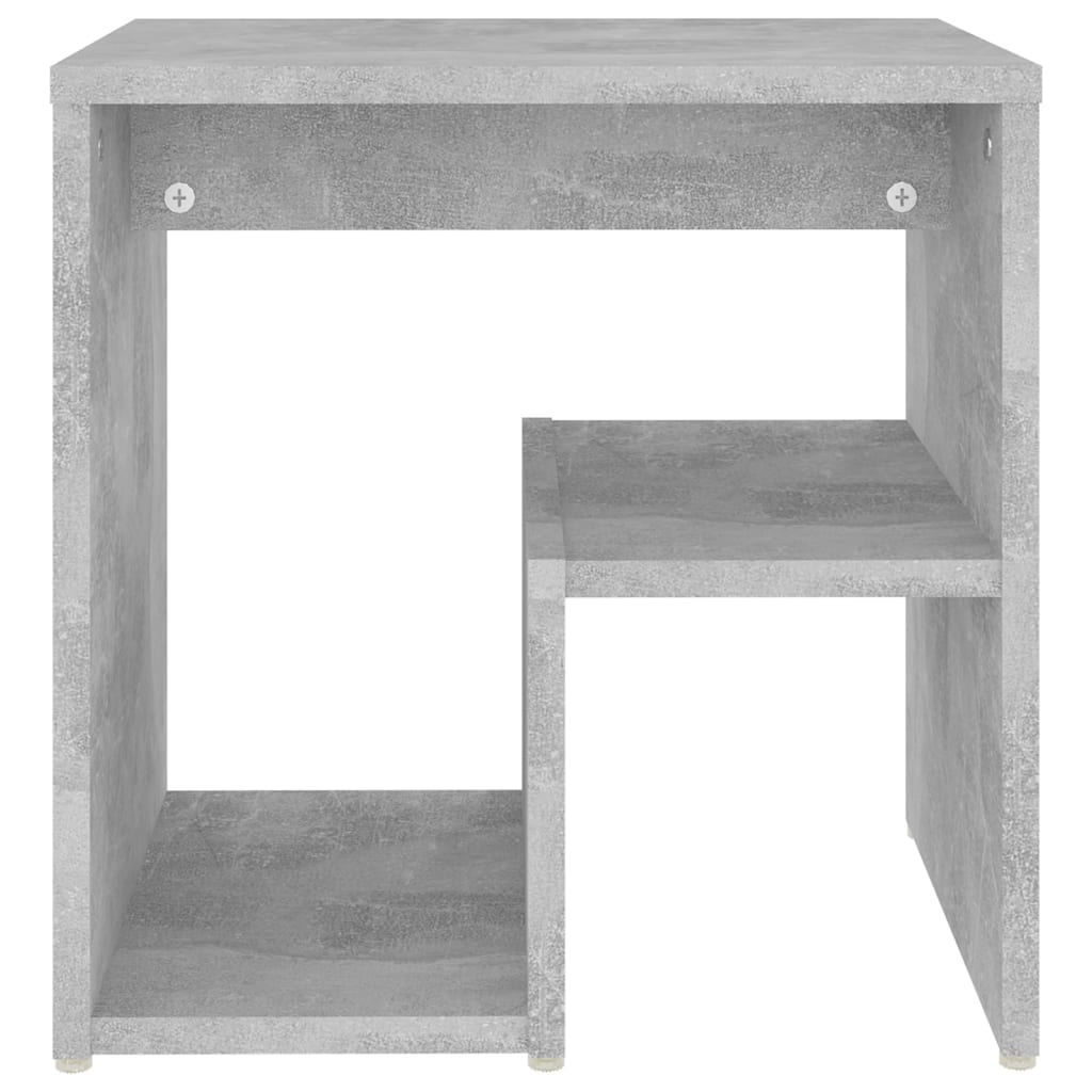 Table de chevet gris béton 40x30x40 cm bois d'ingénierie