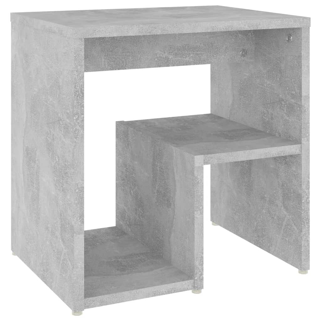 Tables de chevet 2 pcs gris béton 40x30x40 cm bois d'ingénierie