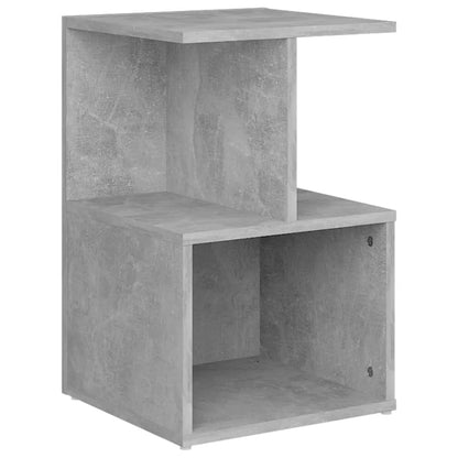 Table de chevet gris béton 35x35x55 cm bois d'ingénierie