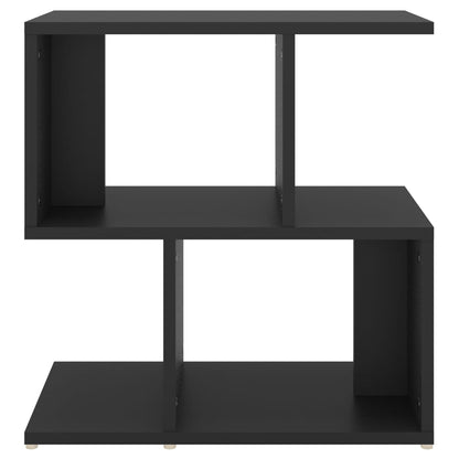 Table de chevet noir 50x30x51,5 cm bois d'ingénierie