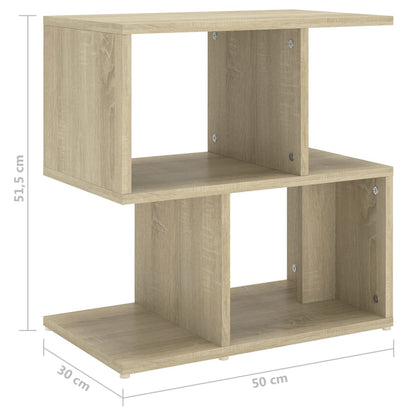 Table de chevet chêne sonoma 50x30x51,5 cm bois d'ingénierie