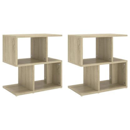 Tables de chevet 2pcs chêne sonoma 50x30x51,5cm bois ingénierie