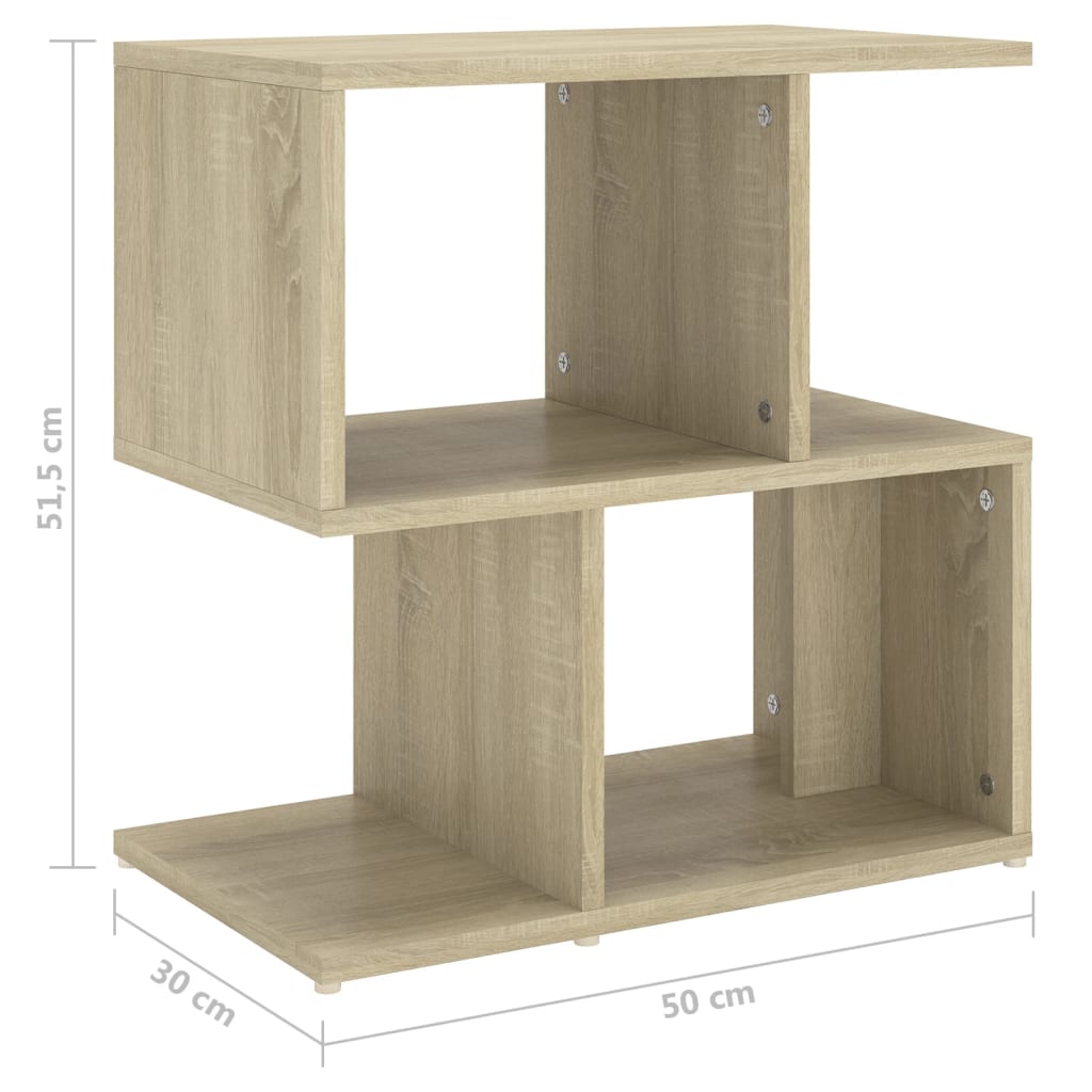 Tables de chevet 2pcs chêne sonoma 50x30x51,5cm bois ingénierie