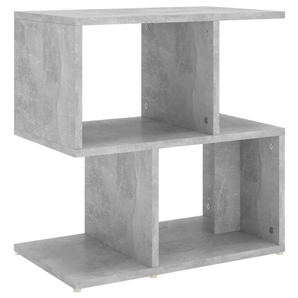 Table de chevet gris béton 50x30x51,5 cm bois d'ingénierie