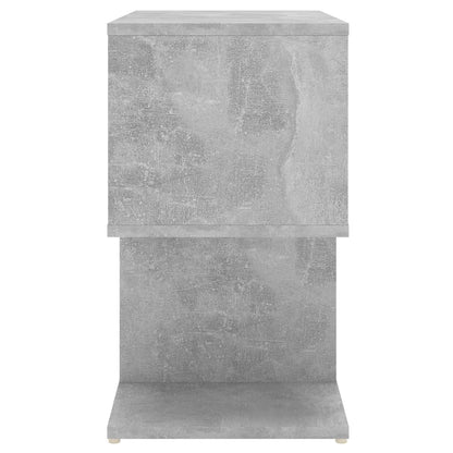 Table de chevet gris béton 50x30x51,5 cm bois d'ingénierie