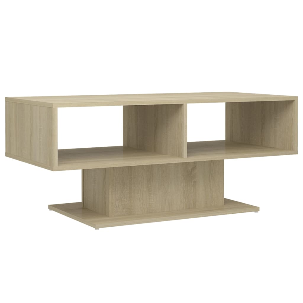 Table basse chêne sonoma 103,5x50x44,5 cm bois d'ingénierie