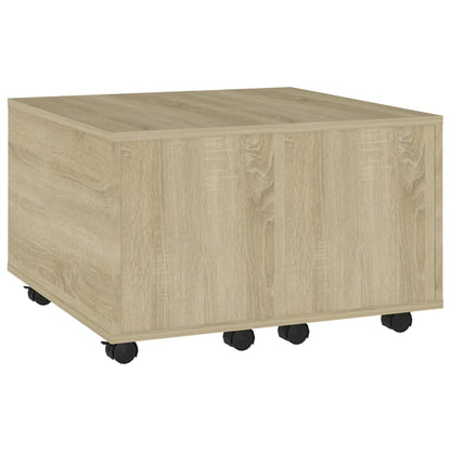 Table basse chêne sonoma 60x60x38 cm bois d'ingénierie