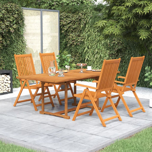 Ensemble à manger de jardin 5 pcs Bois d'acacia massif