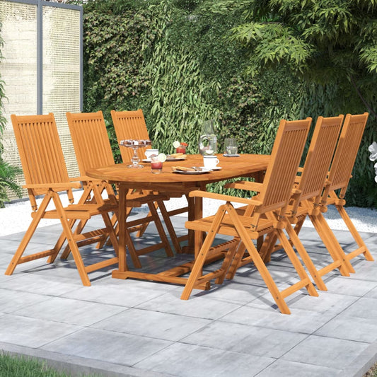 Ensemble à manger de jardin 7 pcs Bois d'acacia massif