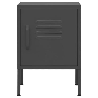 Table de chevet Anthracite 35x35x51 cm Acier