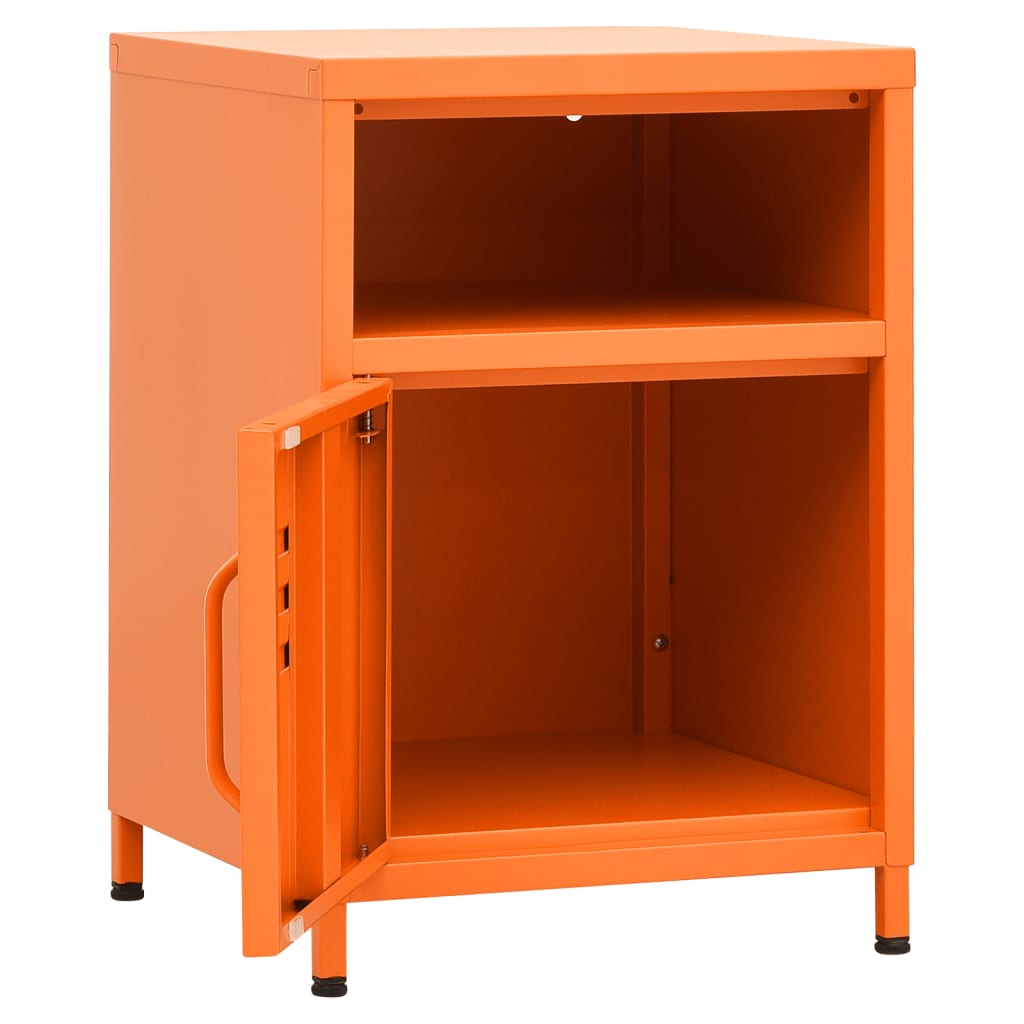 Table de chevet Orange 35x35x51 cm Acier