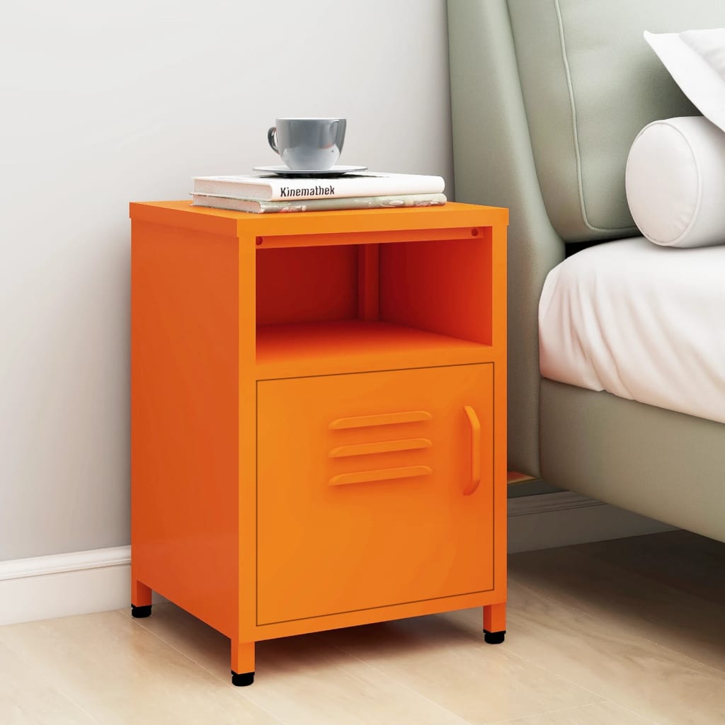 Table de chevet Orange 35x35x51 cm Acier