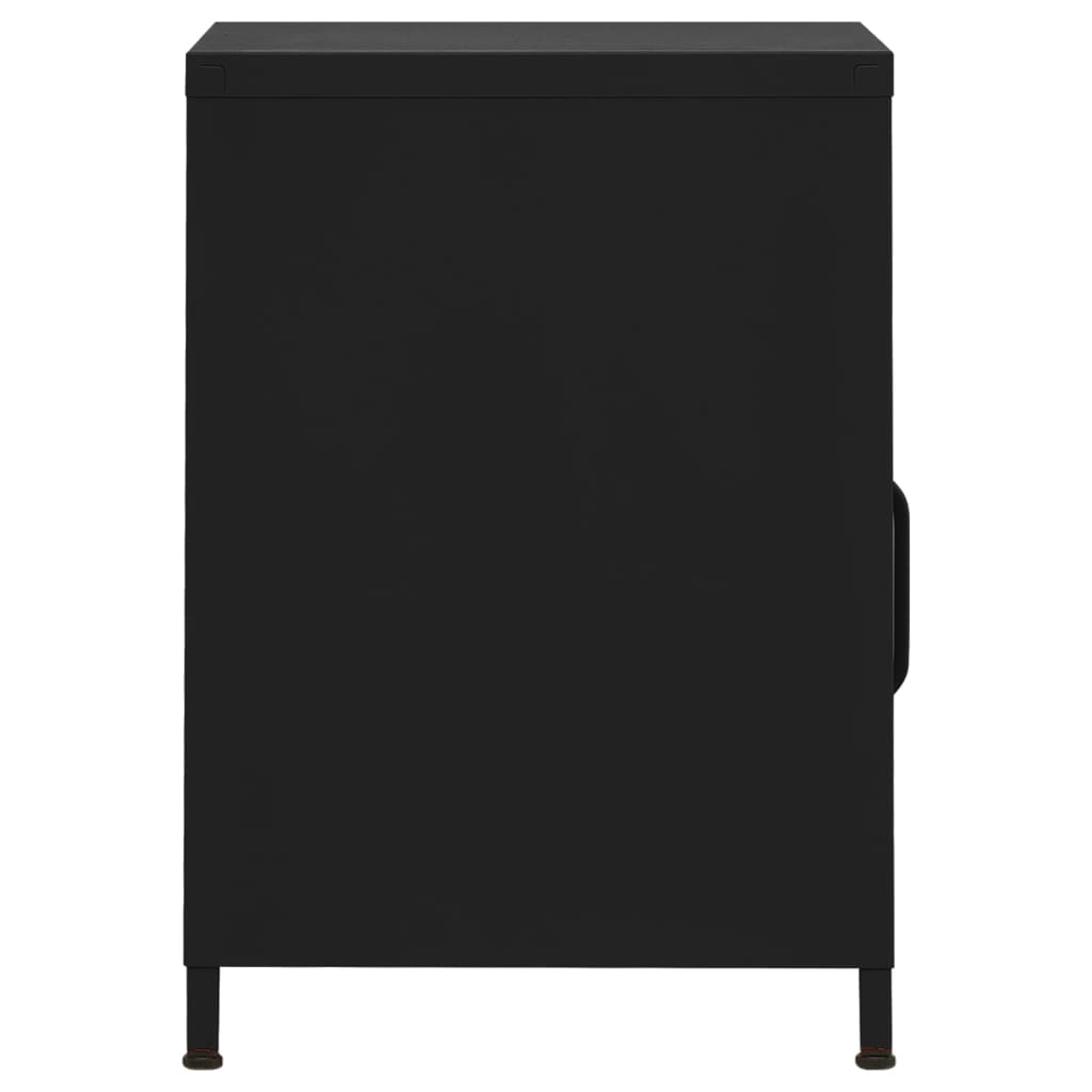 Table de chevet Noir 35x35x51 cm Acier